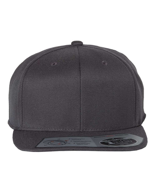 Dark Grey Color Flexfit 110® Flat Bill Snapback Cap