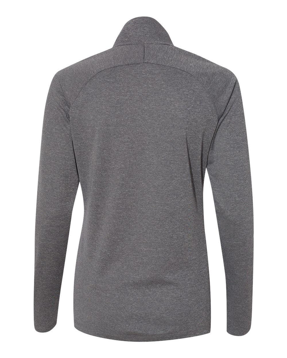 Adidas A281 Women's Lightweight Quarter-Zip Pullover #color_Black Heather/ Carbon