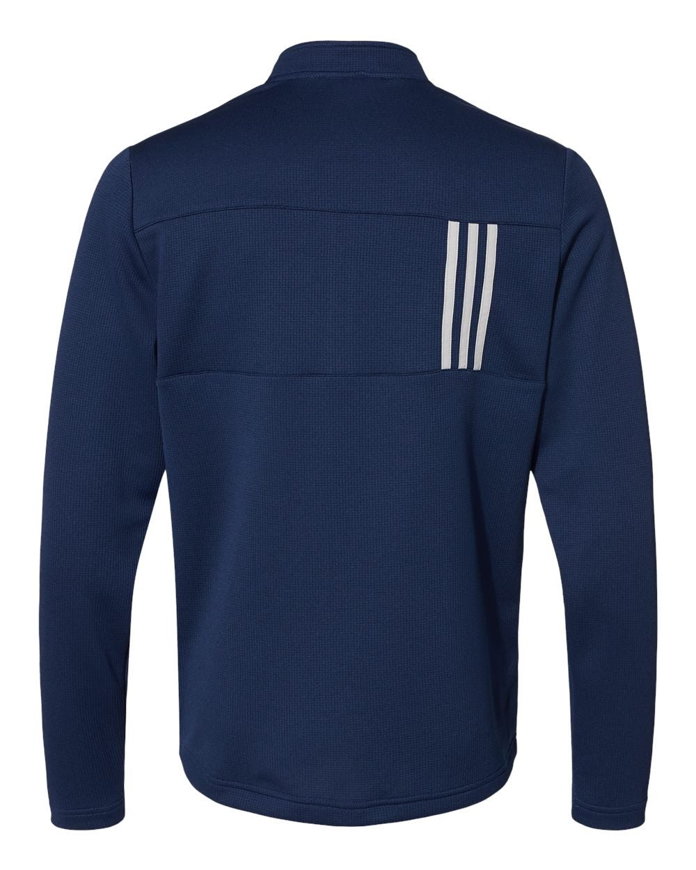 Adidas  A482 3-Stripes Double Knit Quarter-Zip Pullover #color_Team Navy Blue/ Grey Two