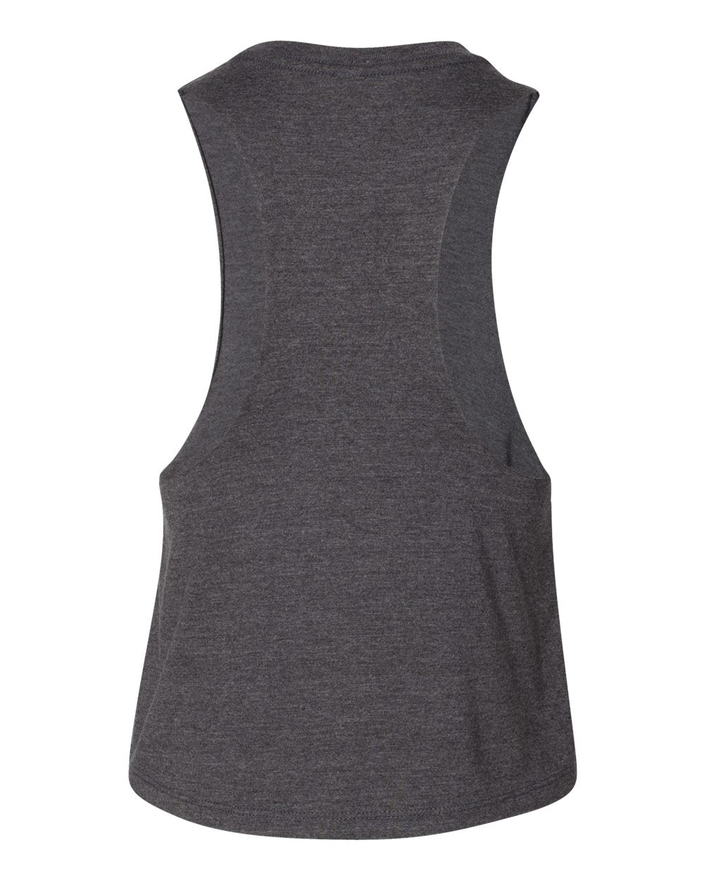Dark Grey Heather Color Women's Racerback Crop Tank