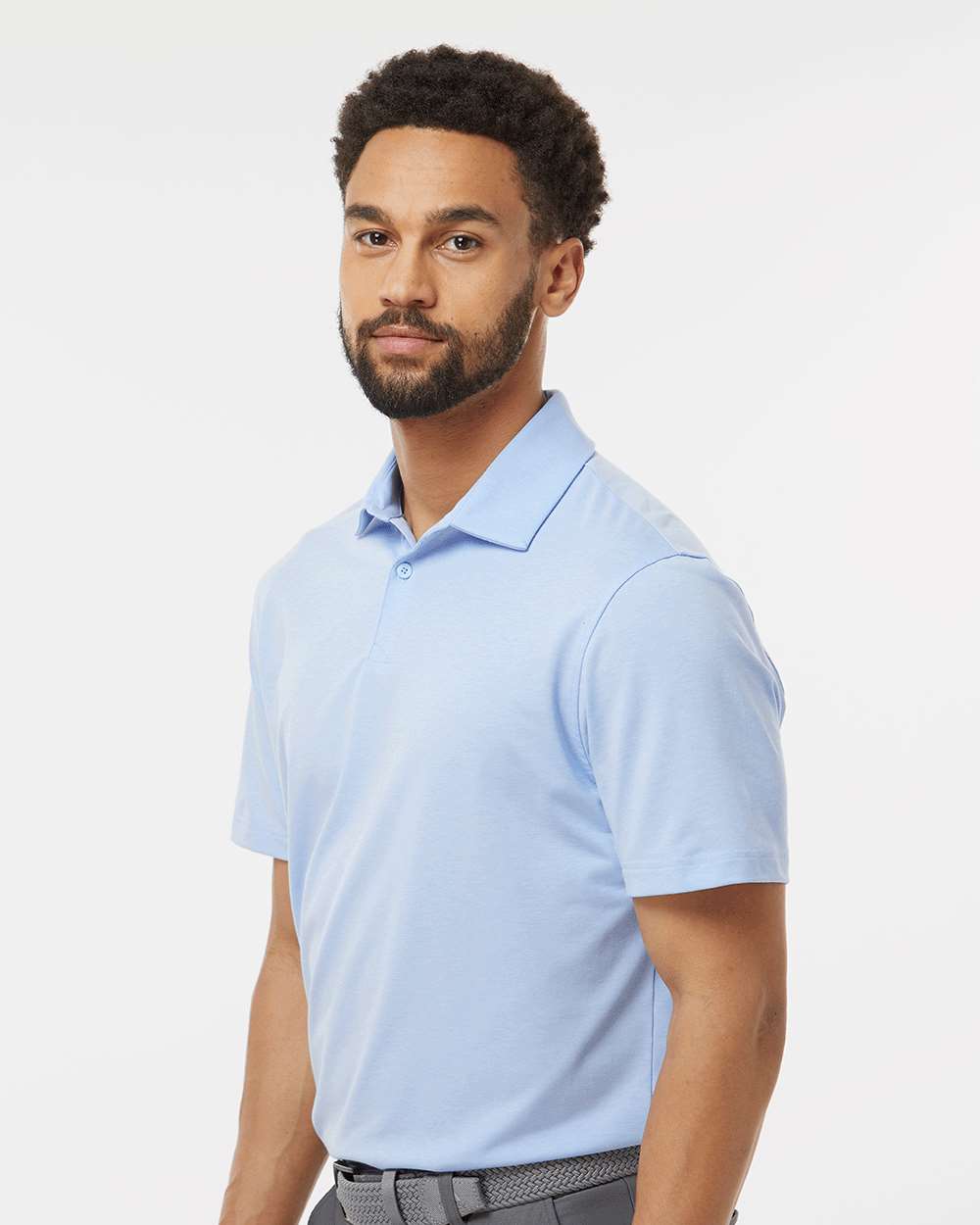 Adidas A590 Blend Polo T-Shirt #colormdl_Blue Dawn Melange