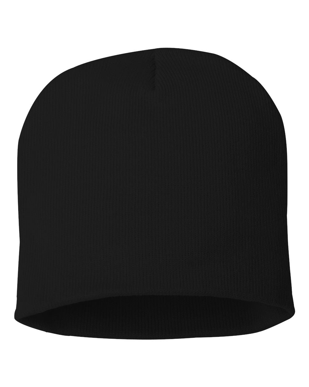 Black Color Sportsman 8" Knit Beanie SP08
