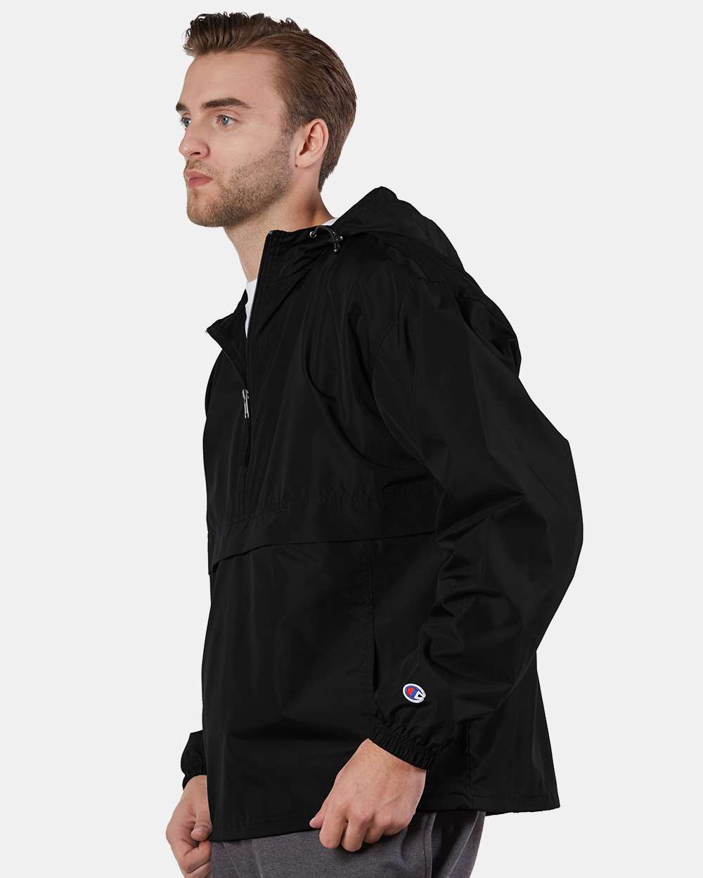 Champion Packable Quarter-Zip Jacket CO200 #colormdl_Black
