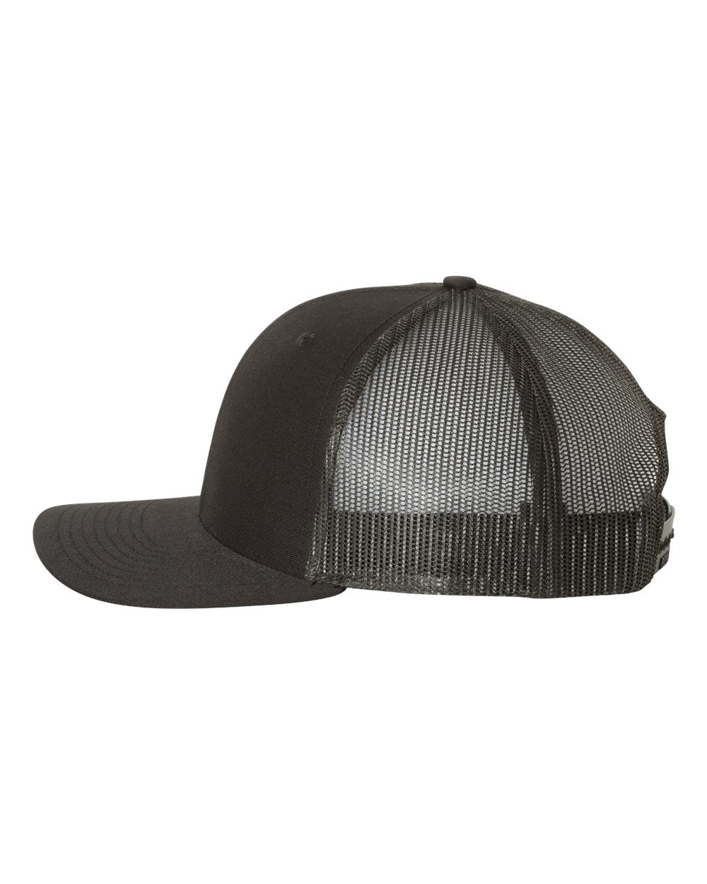 Black Color Adjustable Snapback Trucker Cap Side View