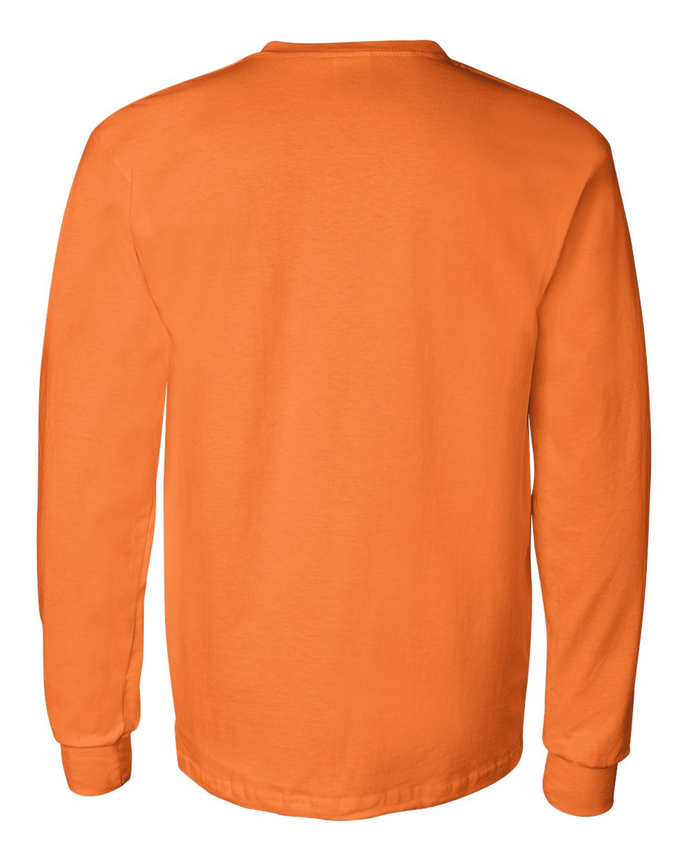 Gildan Ultra Cotton® Long Sleeve Pocket T-Shirt 2410 #color_Safety Orange