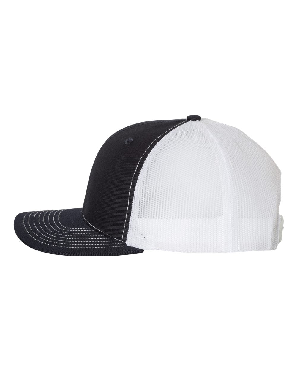 Richardson Adjustable Snapback Trucker Cap 112 Navy and White Color Adjustable Snapback Trucker Cap