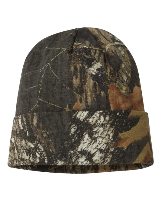 Mossy Oak BreakUp Color Kati 12" Camo Knit Beanie LCB12