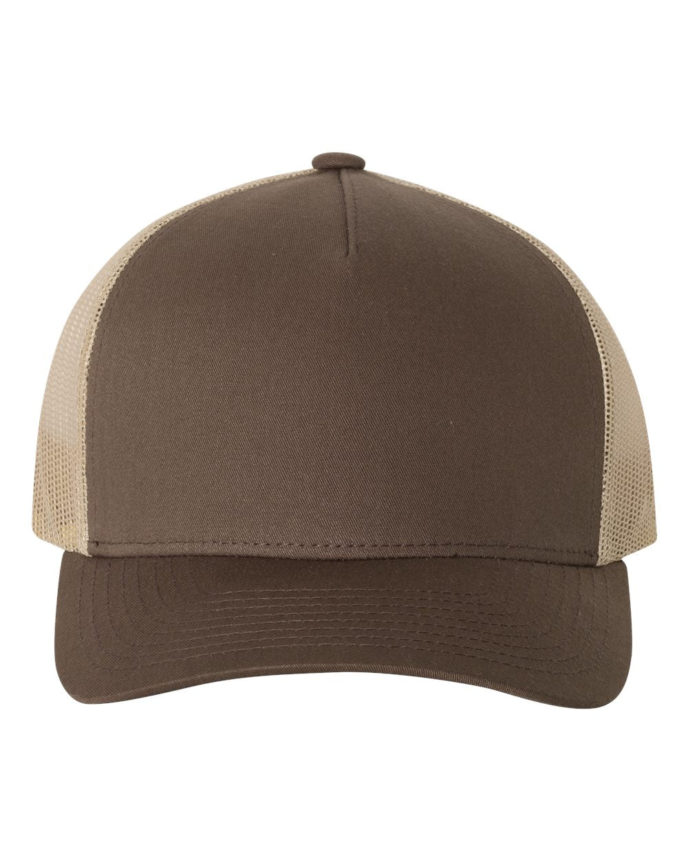 Brown and Khaki Color Retro Trucker Cap