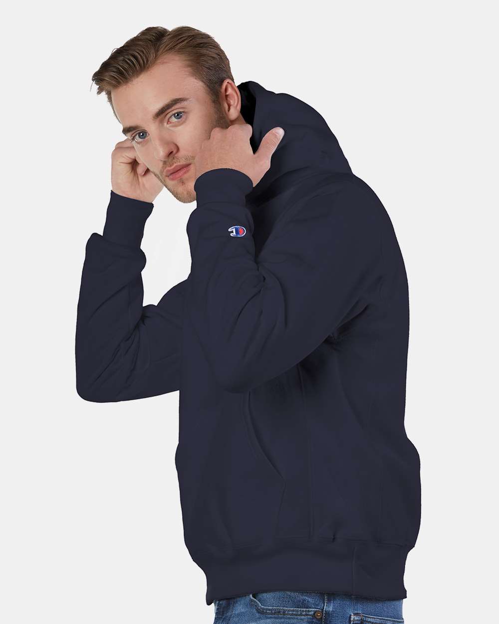 Champion Reverse Weave® Hooded Sweatshirt S101 #colormdl_Navy