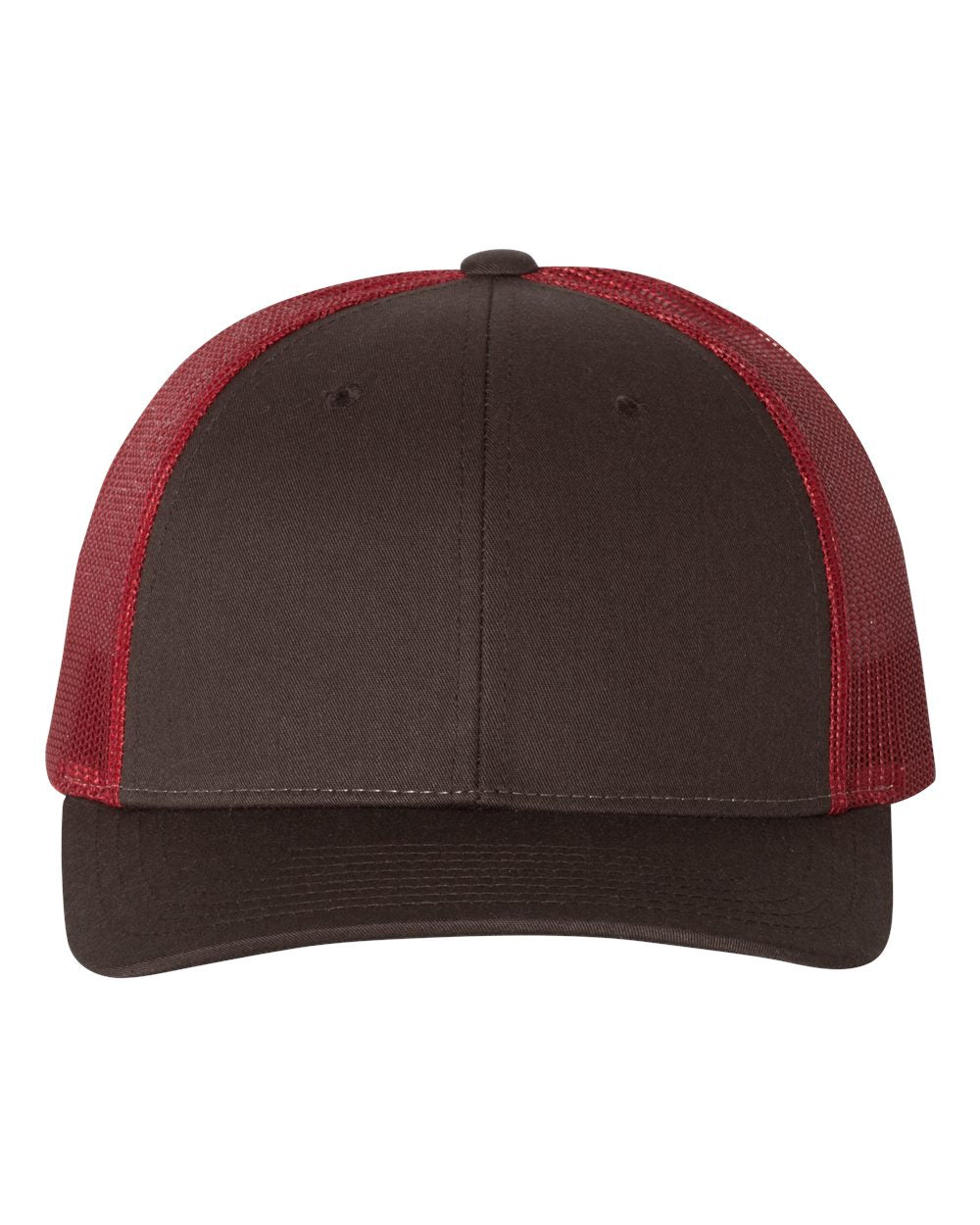 Coffee and Claret Color Richardson Low Pro Trucker Cap
