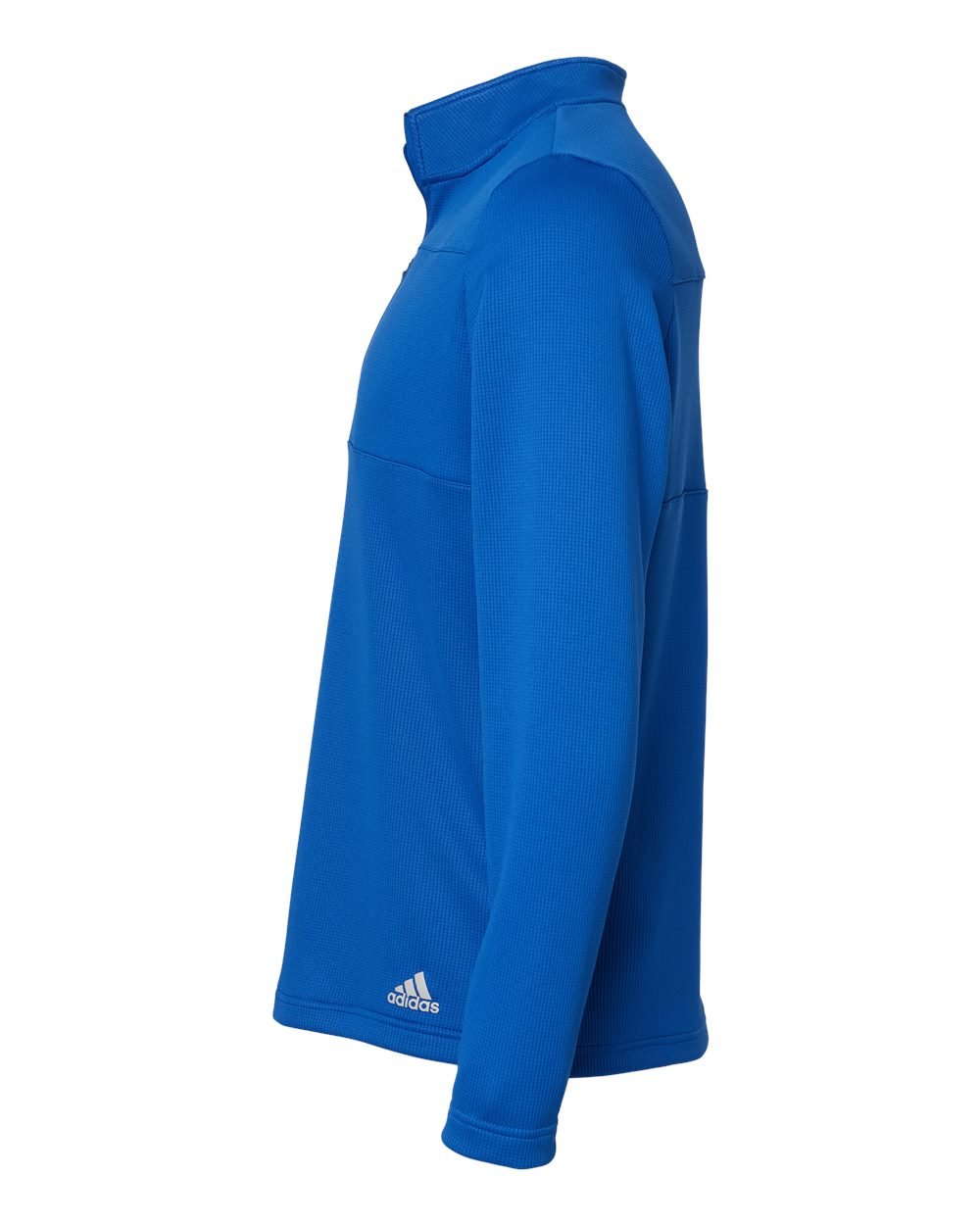 Adidas  A482 3-Stripes Double Knit Quarter-Zip Pullover #color_Team Royal/ Grey Two
