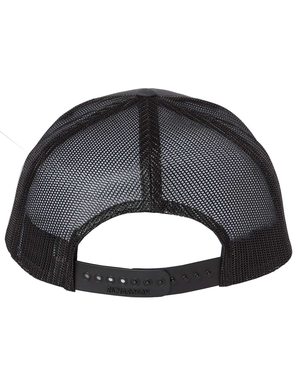 Charcoal and Black Color Adjustable Snapback Trucker Cap Back View