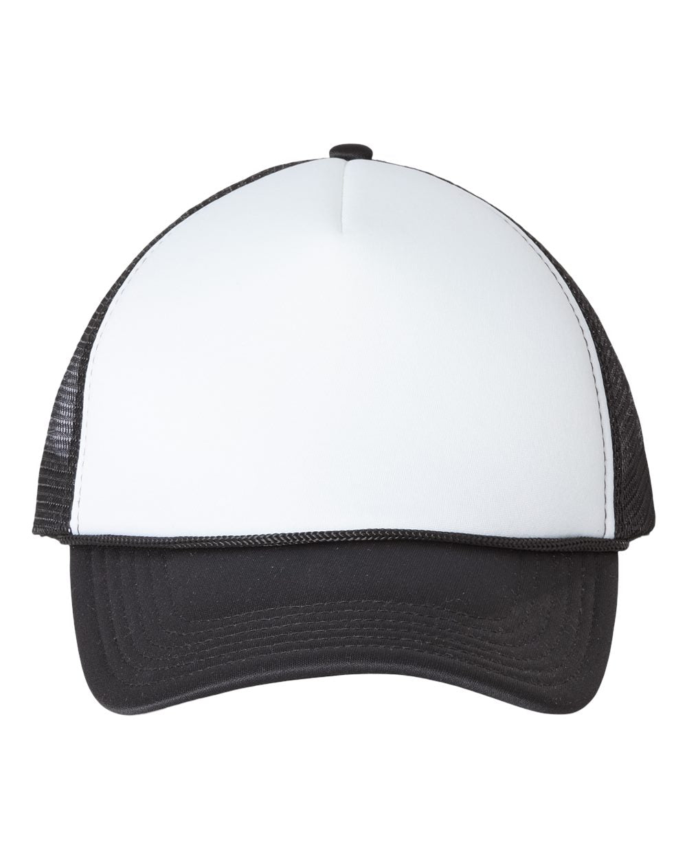 White and Black Color Mesh-Back Trucker Cap