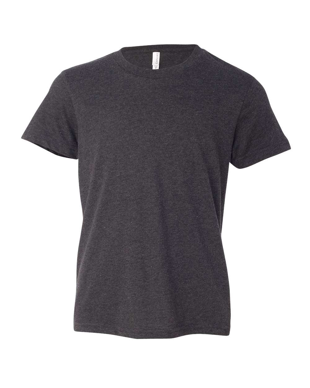 BELLA + CANVAS Youth CVC Unisex Jersey Tee 3001YCVC #color_Dark Grey Heather