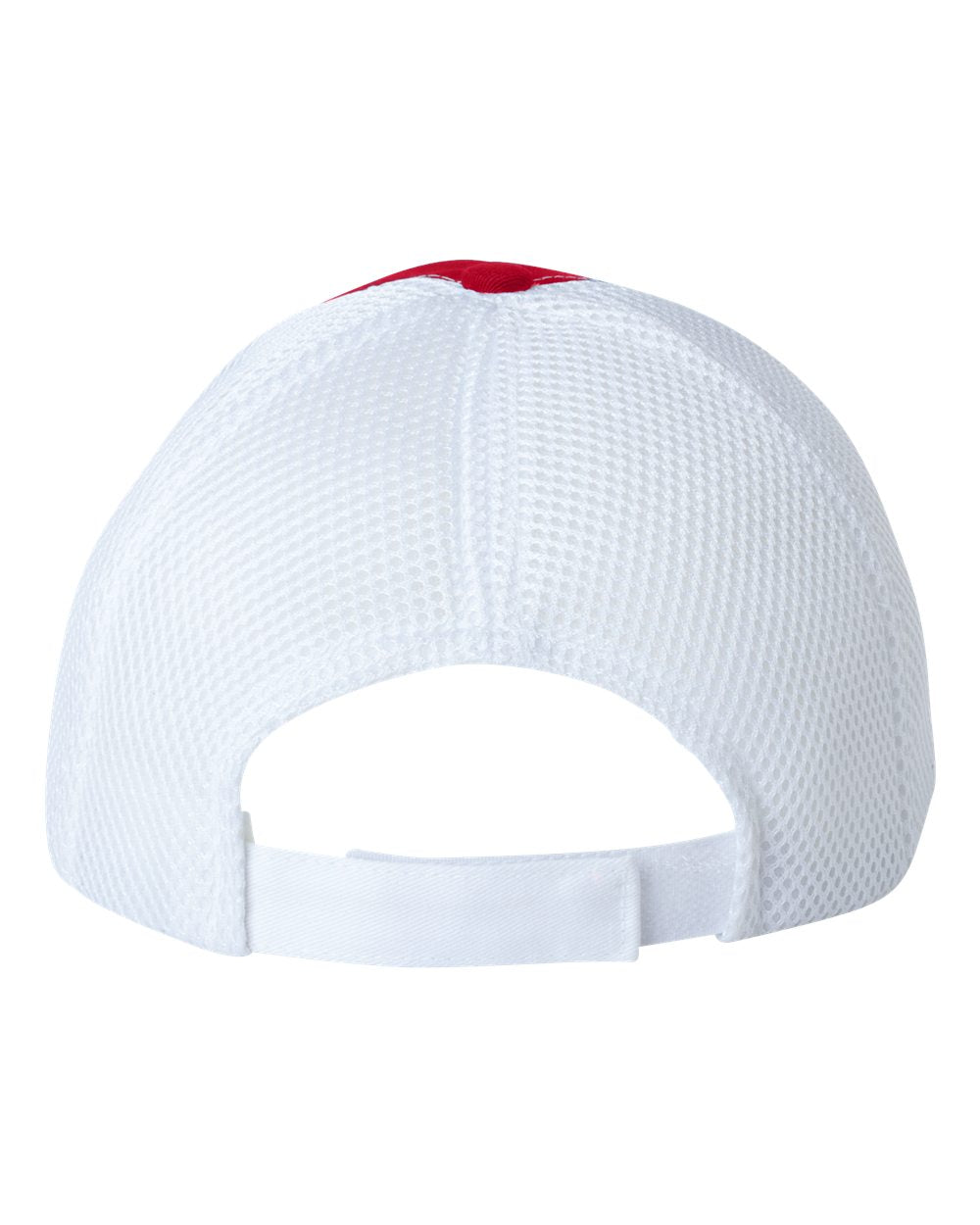Red and White Color Sportsman Spacer Mesh-Back Cap Back View
