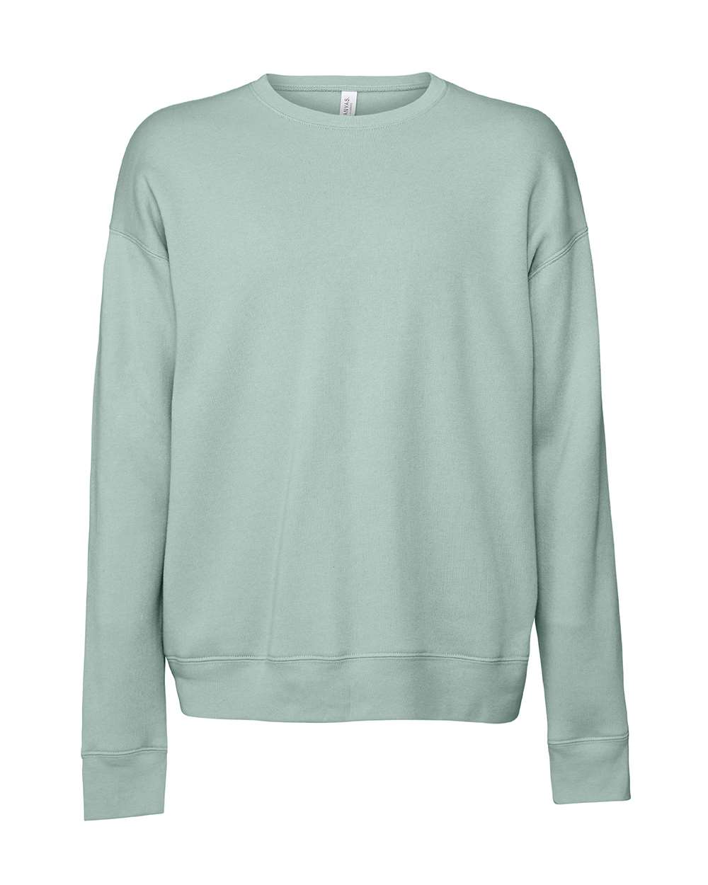 Dusty Blue Color Unisex Sponge Fleece Drop Shoulder Crewneck Sweats