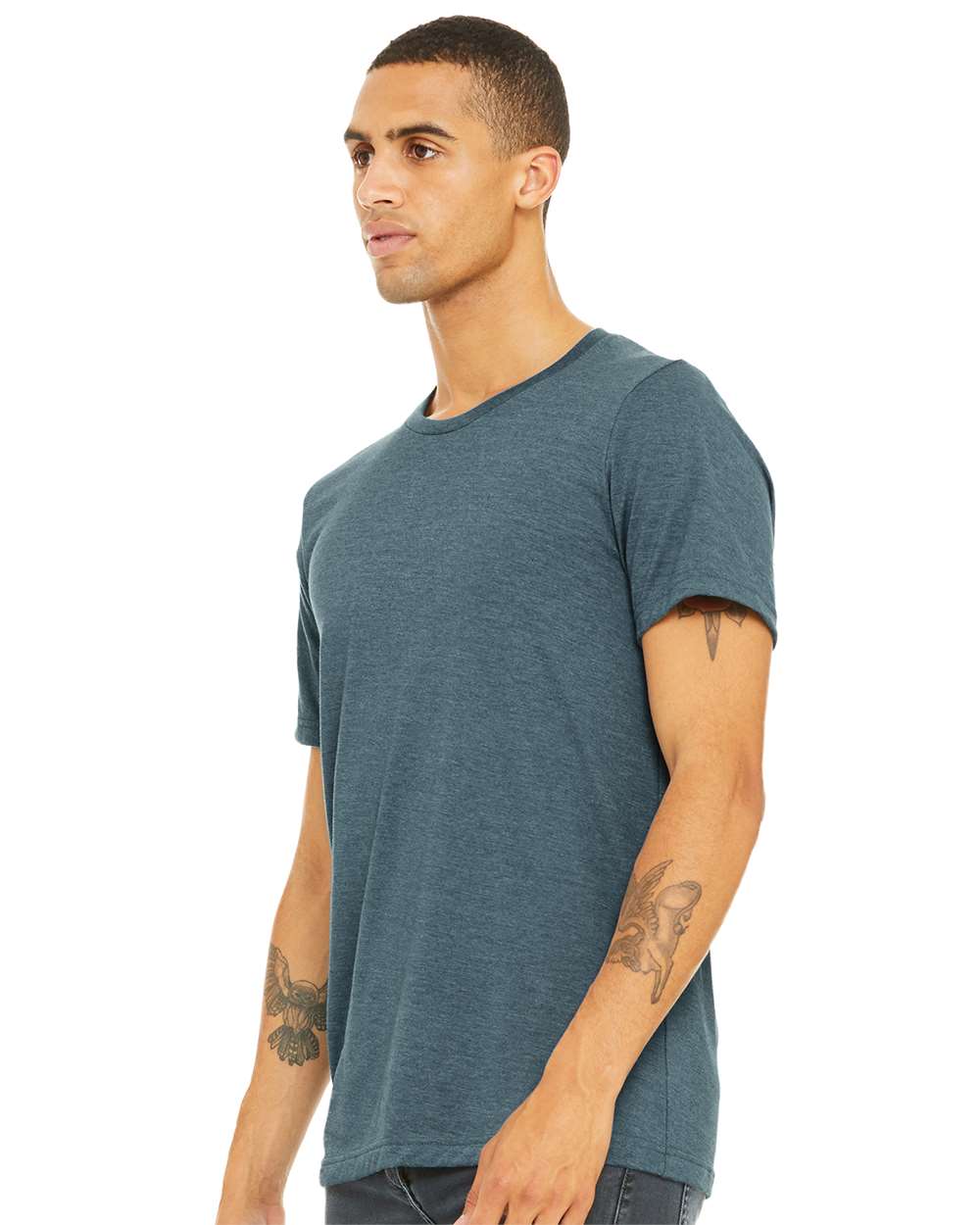 BELLA + CANVAS Unisex Triblend Tee 3413 #colormdl_Steel Blue Triblend