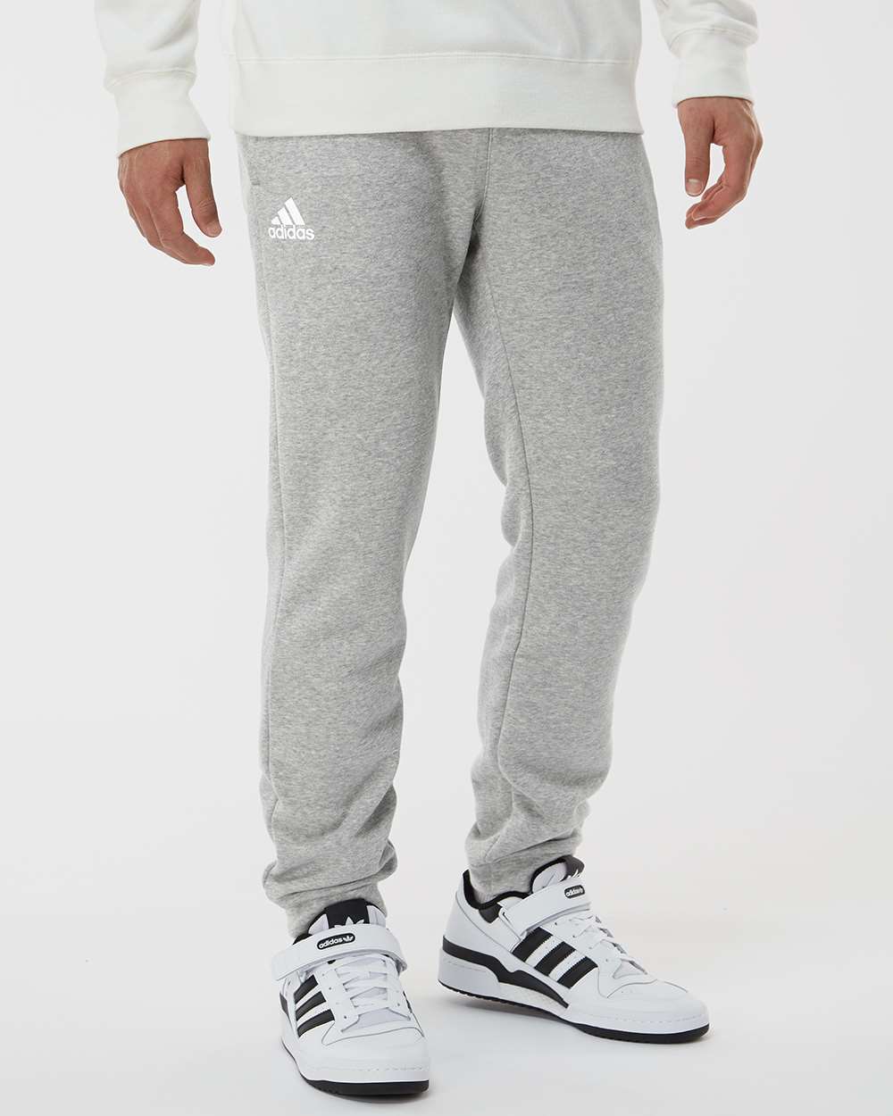 Adidas A436 Fleece Joggers #colormdl_Grey Heather