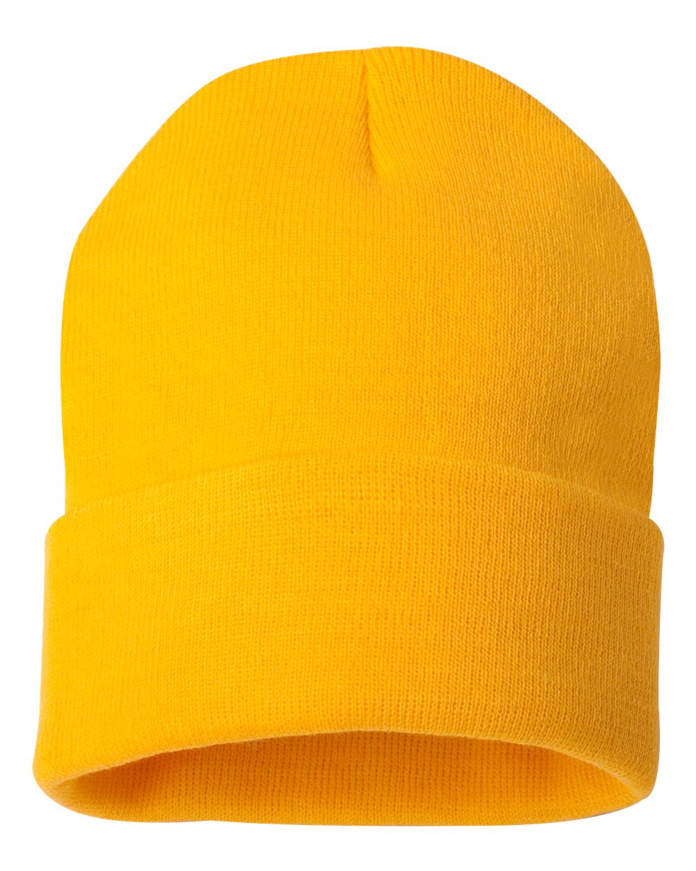 Gold Color Sportsman Solid 12" Cuffed Beanie