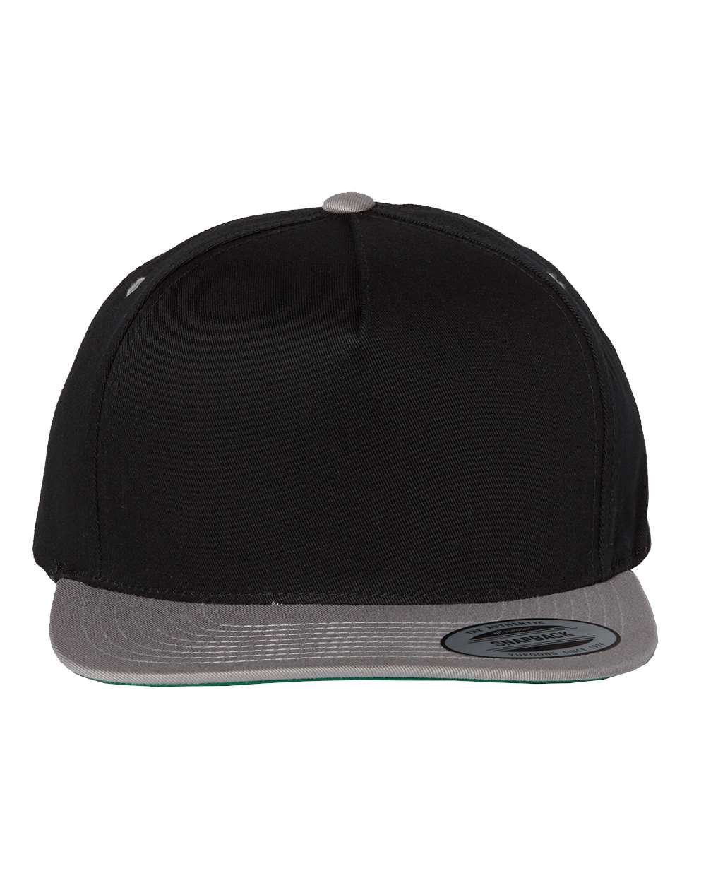 Black and Grey Color Flat Bill Cap