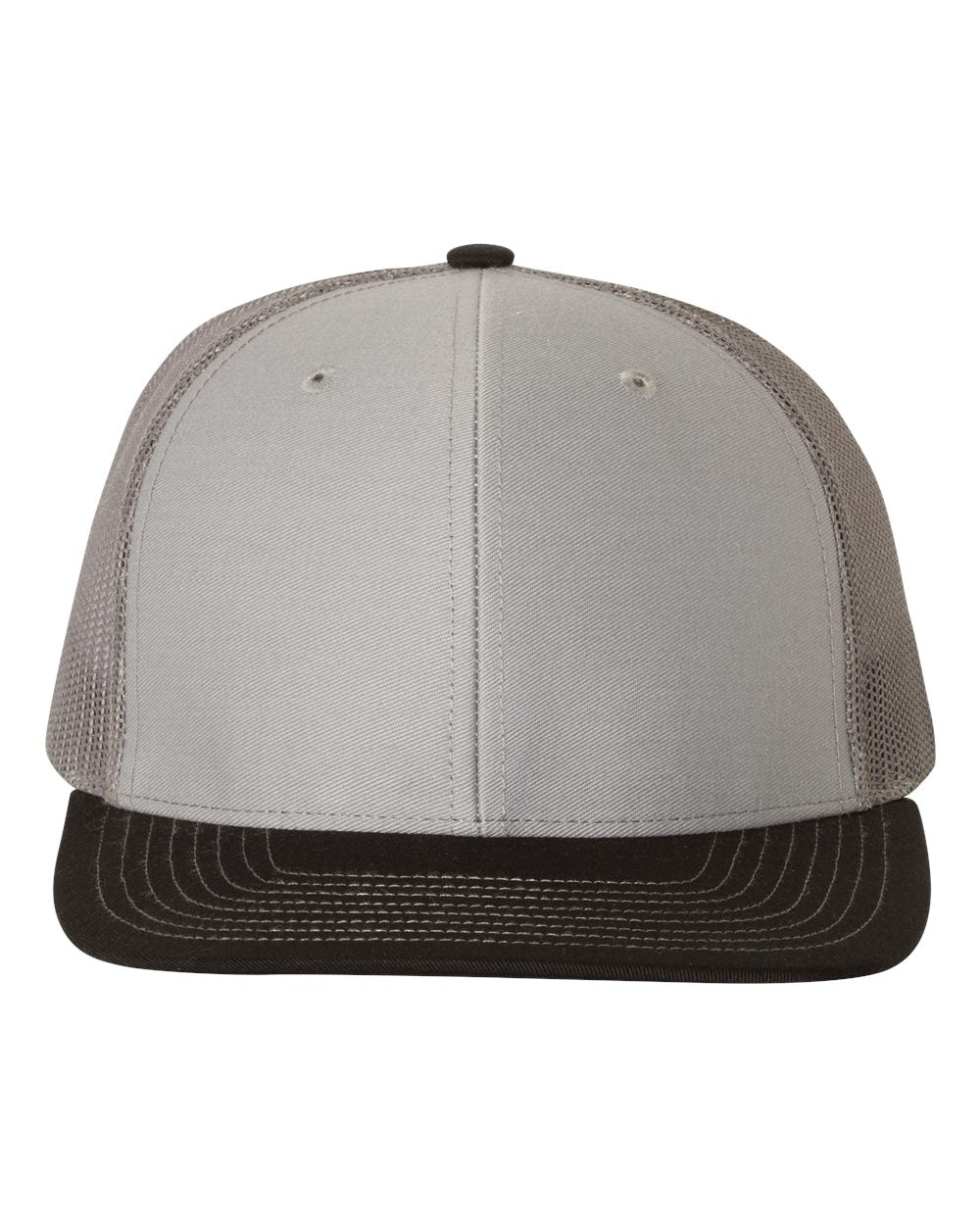Grey, Charcoal and Black Color Adjustable Snapback Trucker Cap Side View