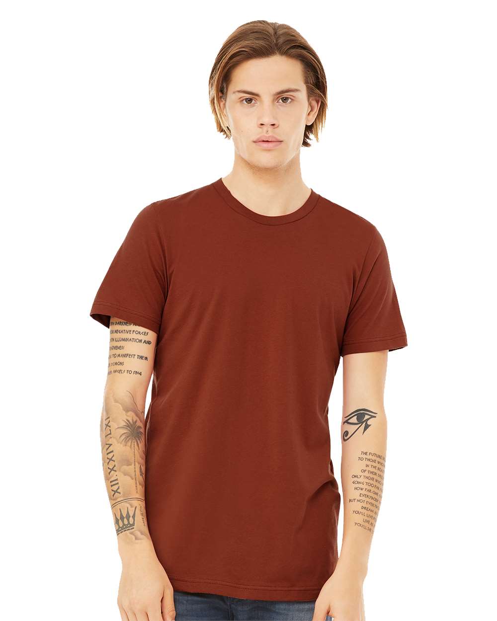 BELLA + CANVAS Unisex Jersey Tee 3001 mdl Rust Color Unisex Jersey Tee