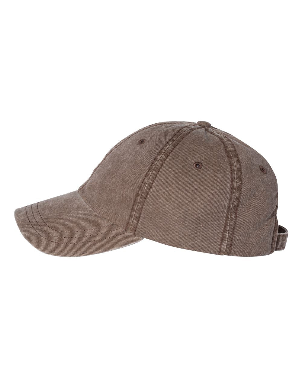 Brown Color Sportsman Pigment-Dyed Cap Side View