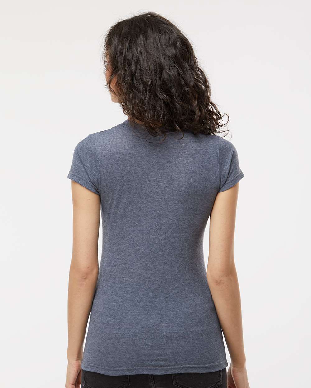 M&O Women's Deluxe Blend T-Shirt 3540 #colormdl_Heather Navy