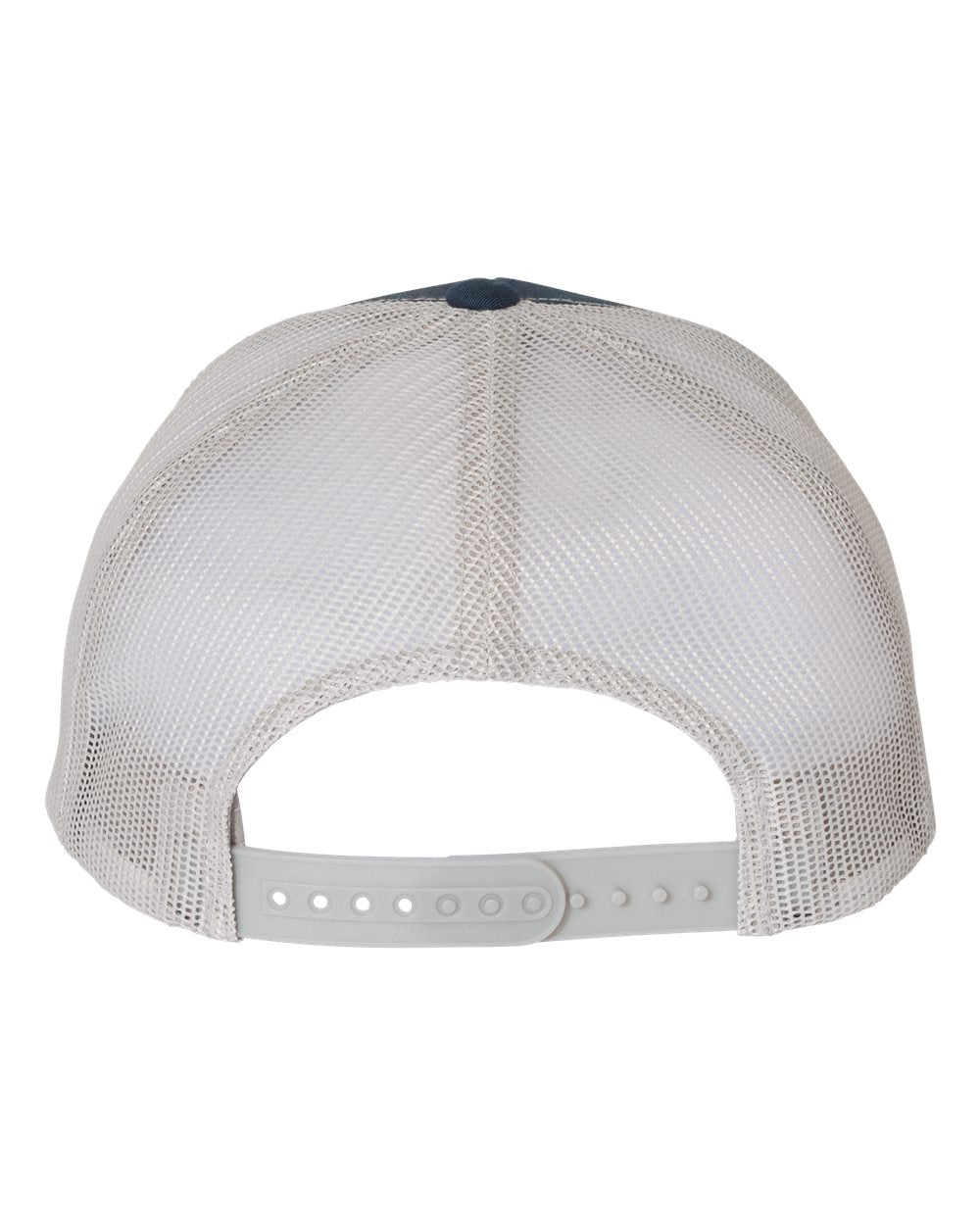 YP Classics Six-Panel Retro Trucker Cap 6606 Navy and Silver Color Six-Panel Retro Trucker Cap Back View