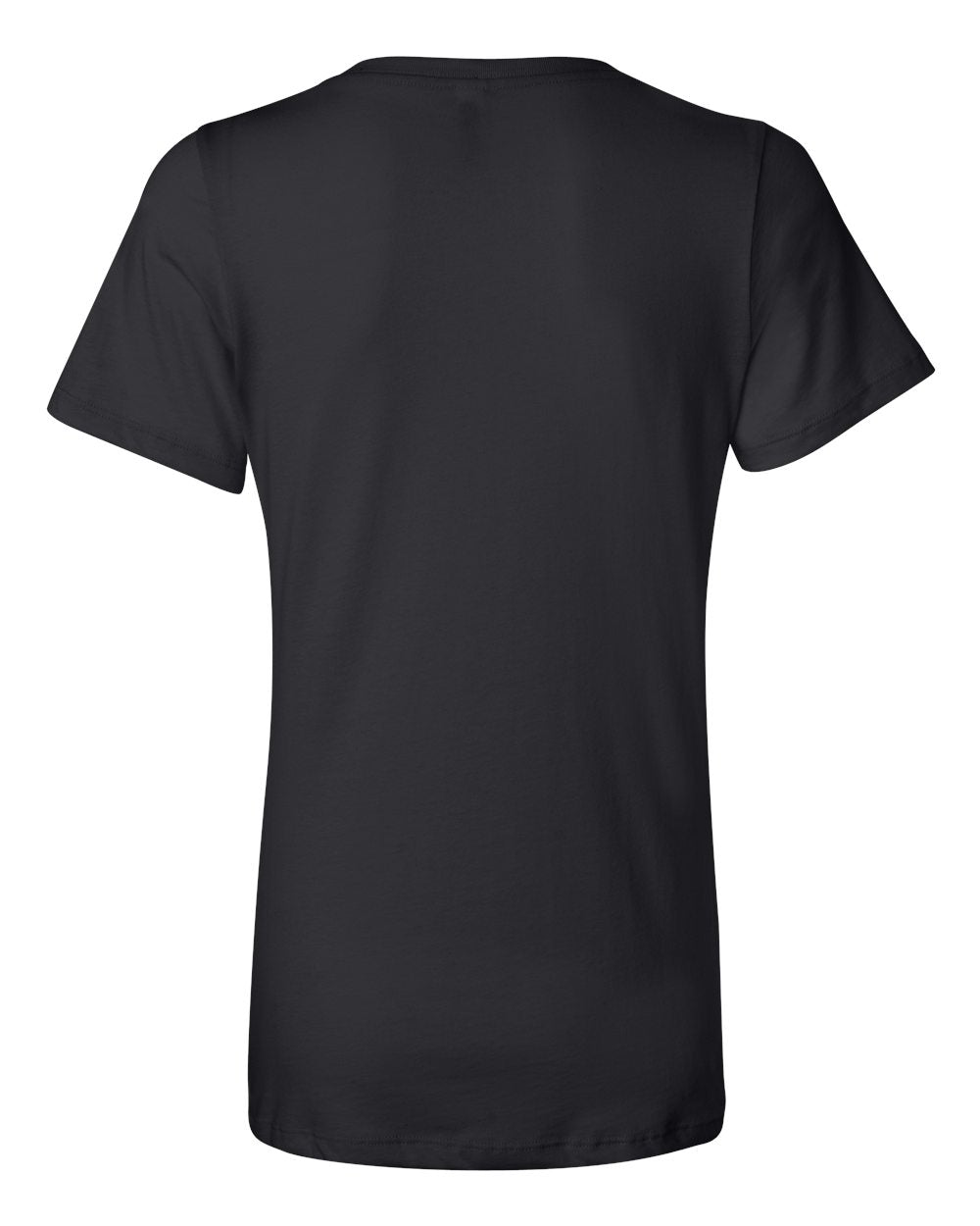 Black Color Women’s Relaxed Jersey V-Neck Tee