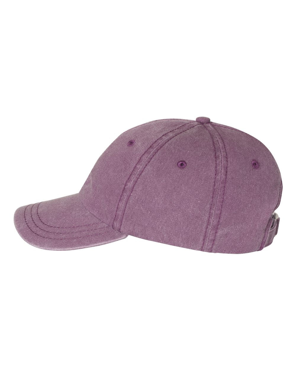 Wine Color Sportsman Pigment-Dyed Cap Side View