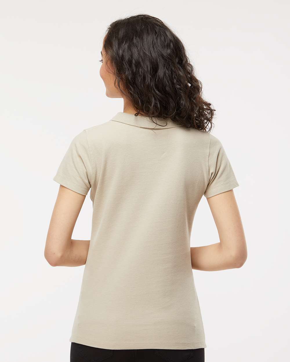 M&O Women's Ringspun Polo 7600 #colormdl_Sand