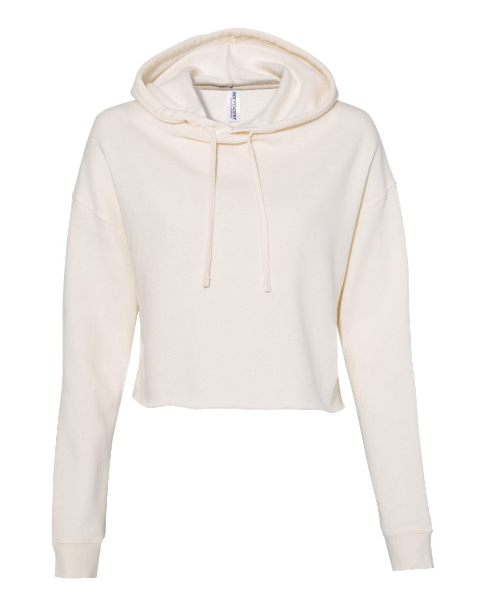 Independent Trading Co. Women’s Lightweight Crop Hooded Sweatshirt AFX64CRP #color_Bone