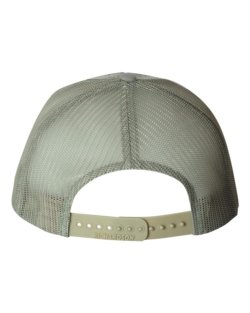 Military Digital Camo and Light Green Color Patterned Snapback Trucker Cap Back View