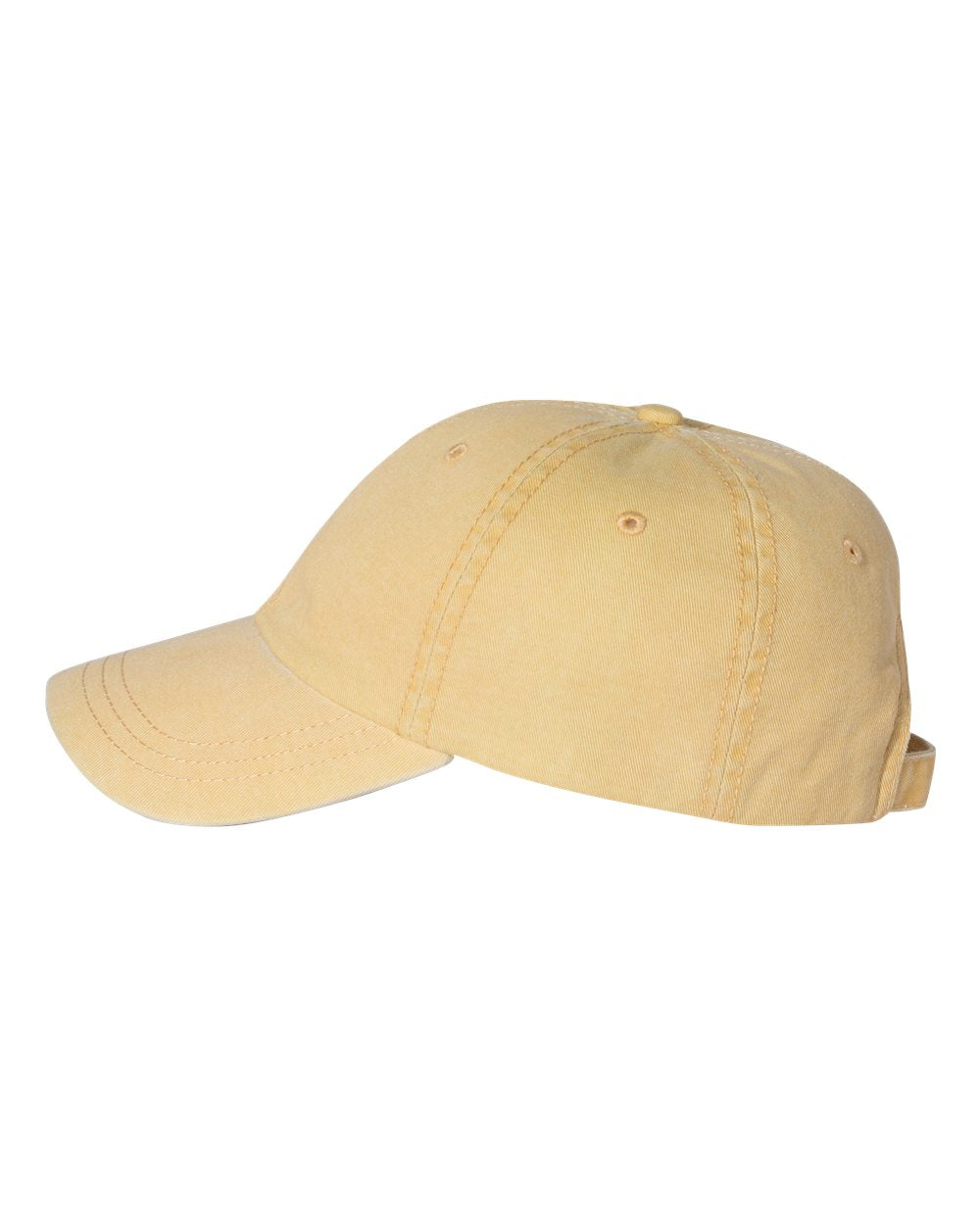 Mustard Color Sportsman Pigment-Dyed Cap Side View