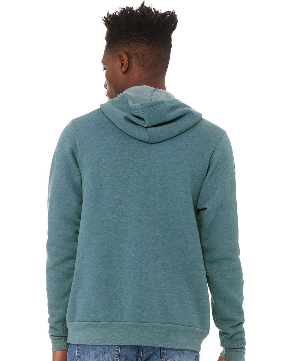 BELLA + CANVAS Unisex Sponge Fleece Hoodie 3719 #colormdl_Heather Deep Teal