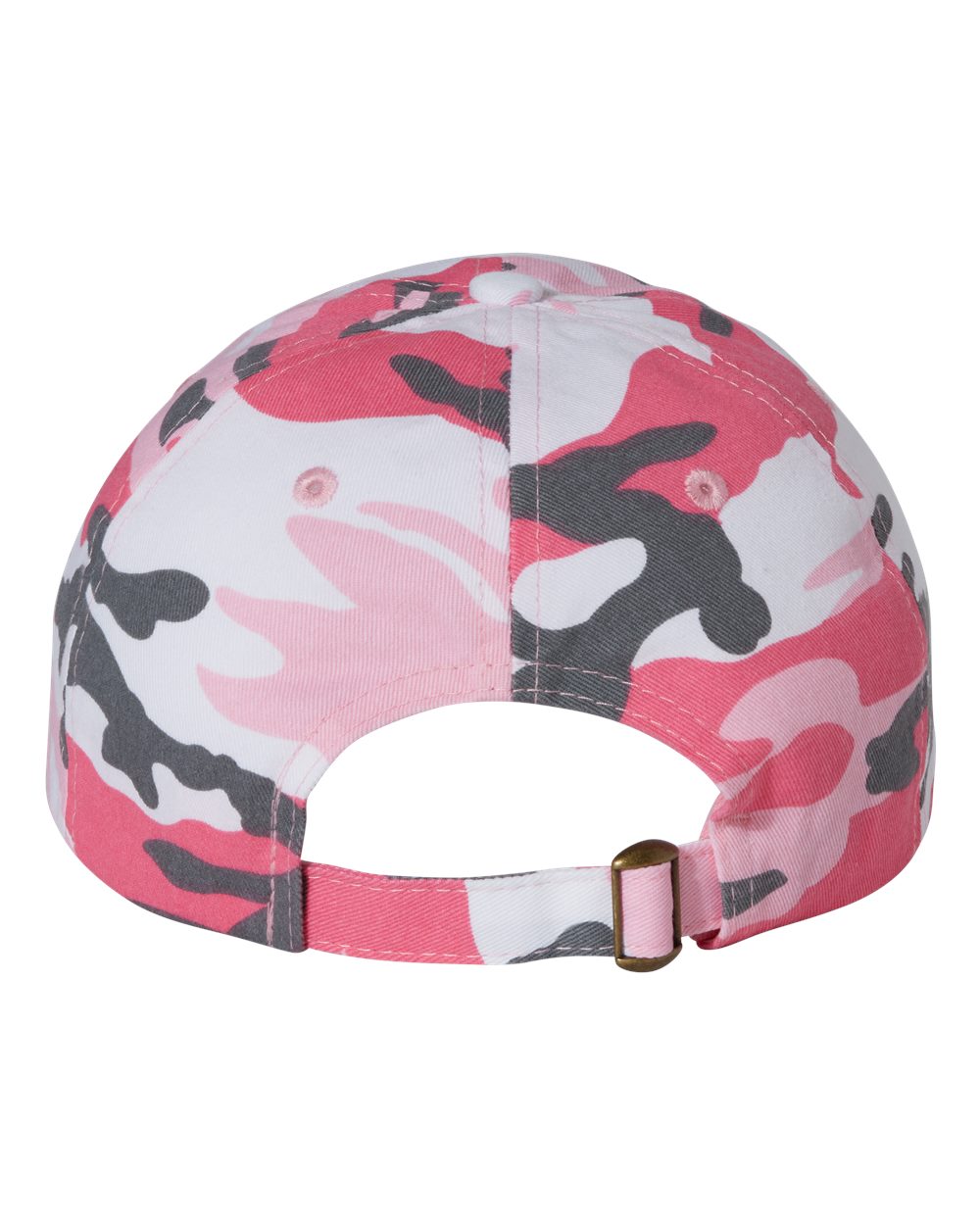 Valucap Adult Bio-Washed Classic Dad’s Cap VC300A Pink Camo Color Adult Bio-Washed Classic Dad’s Cap ack View