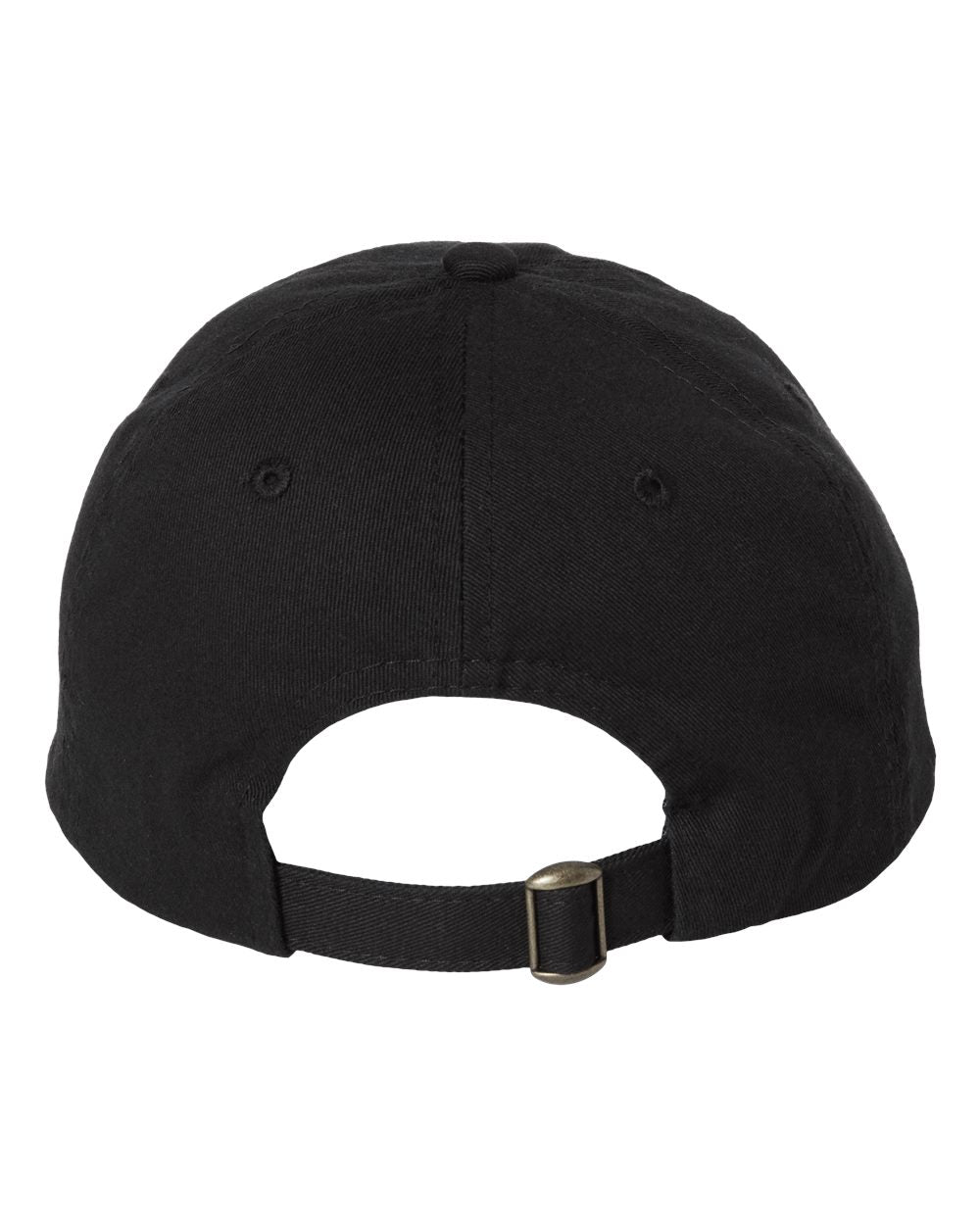 Black Color Adult Bio-Washed Classic Dad’s Cap Back View