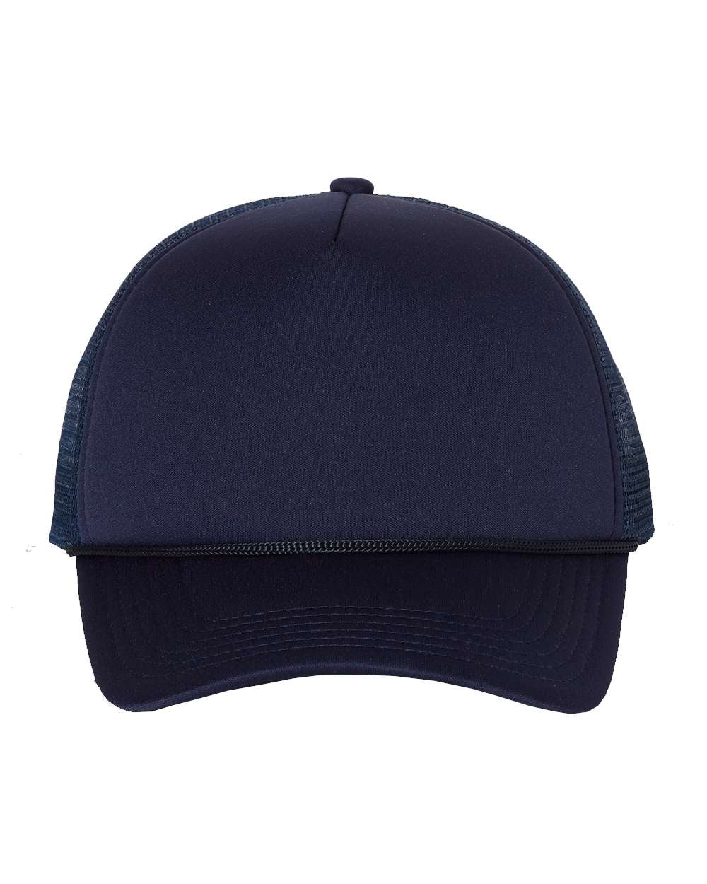 Valucap Foam Mesh-Back Trucker Cap VC700 Navy and Navy Color Mesh-Back Trucker Cap