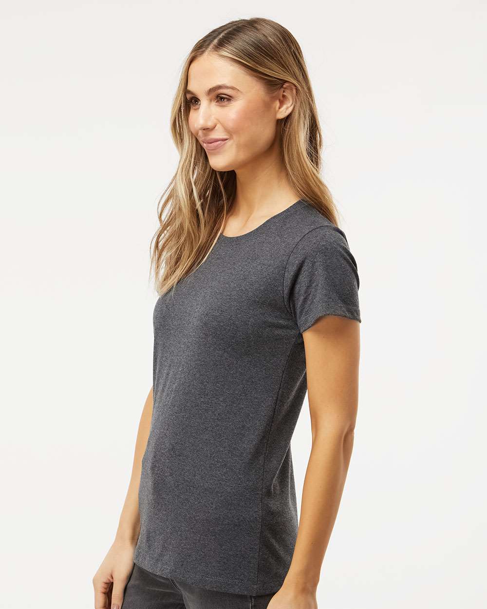 M&O Women's Gold Soft Touch T-Shirt 4810 #colormdl_Dark Heather