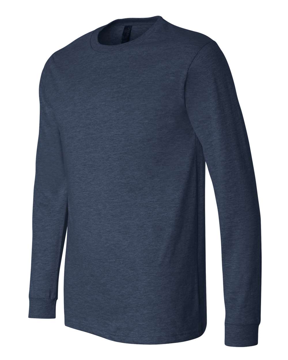 BELLA + CANVAS Unisex Heather CVC Long Sleeve Tee 3501CVC #color_Heather Navy