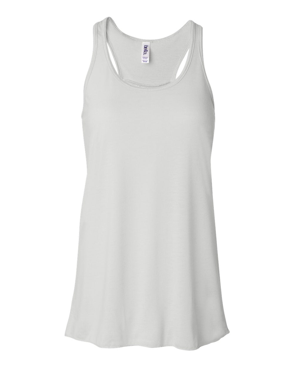 White Color Women's Flowy Racerback Tank