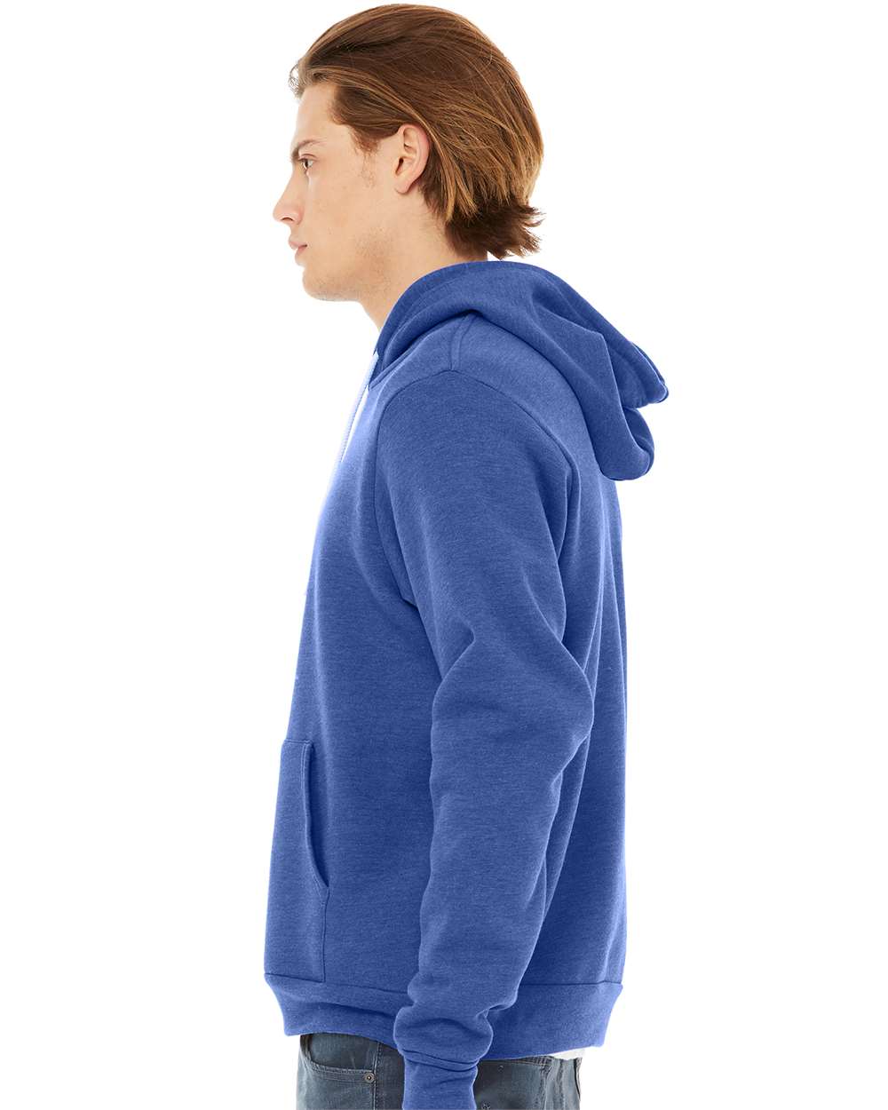 BELLA + CANVAS Unisex Sponge Fleece Hoodie 3719 #colormdl_Heather True Royal