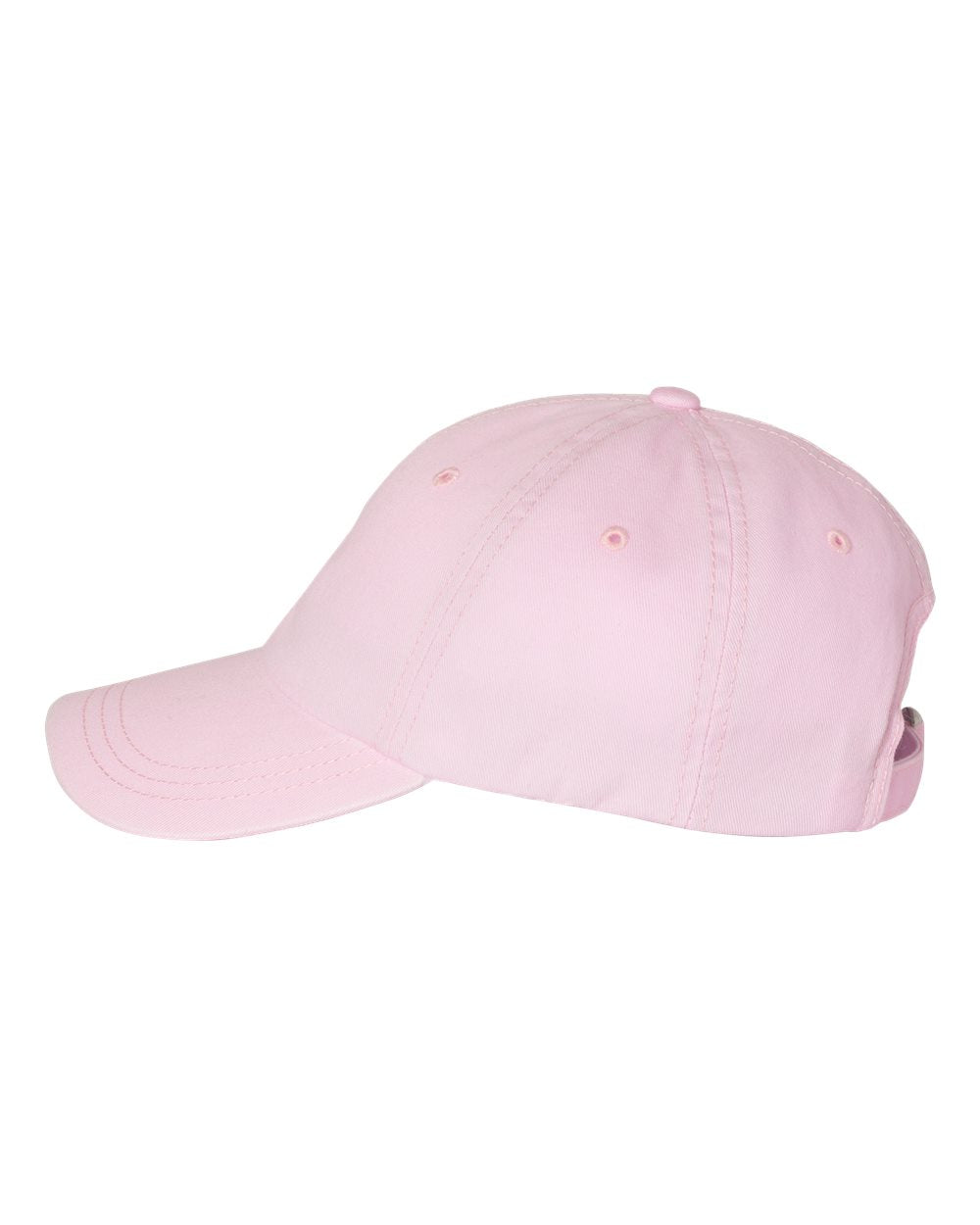 Pink Color Sportsman Pigment-Dyed Cap Side View