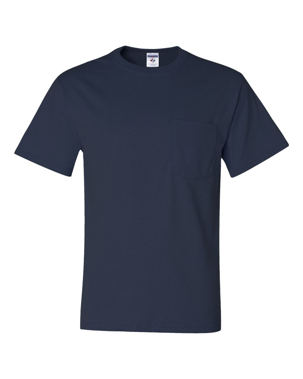 JERZEES Dri-Power® 50/50 T-Shirt with a Pocket 29MPR #color_J. Navy