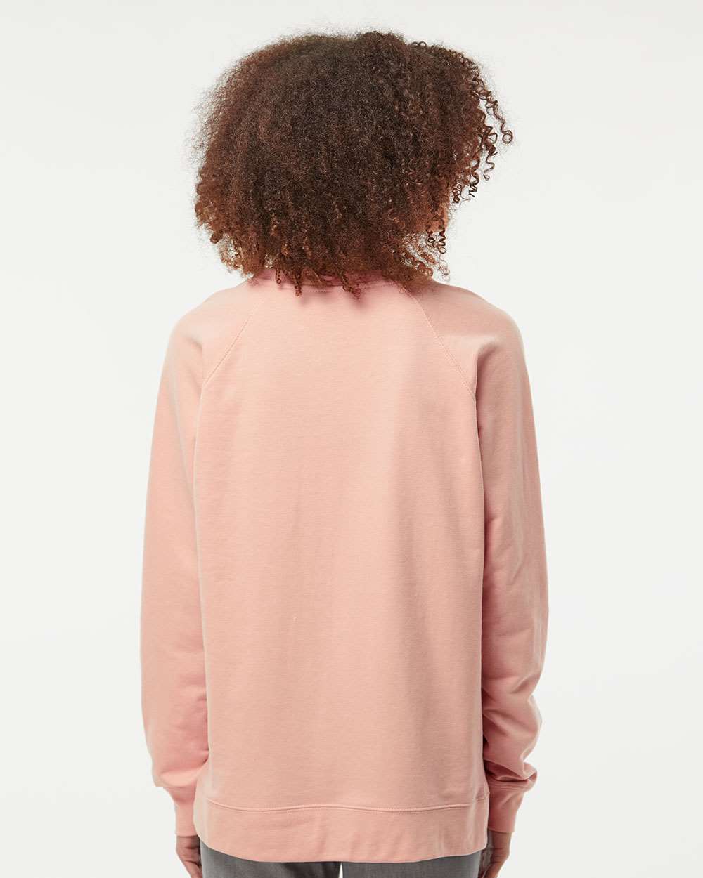 Independent Trading Co. Icon Unisex Lightweight Loopback Terry Crewneck Sweatshirt SS1000C #colormdl_Rose