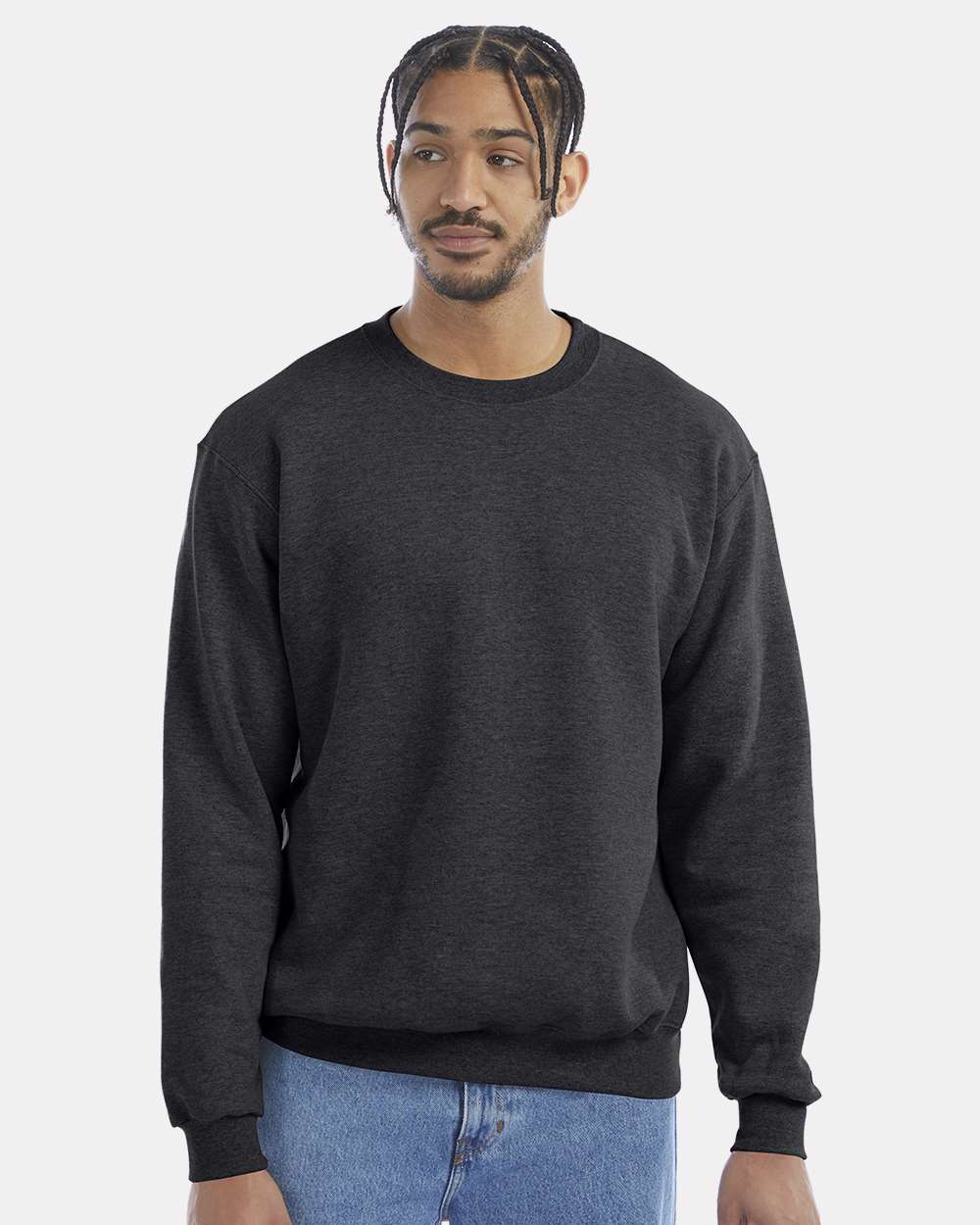 Champion Powerblend® Crewneck Sweatshirt S600 #colormdl_Charcoal Heather