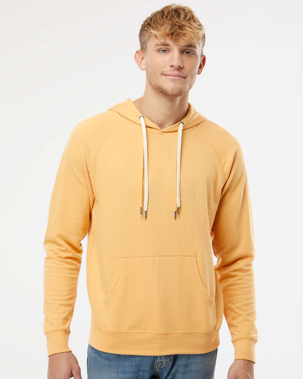 Independent Trading Co. Icon Unisex Lightweight Loopback Terry Hooded Sweatshirt SS1000 #colormdl_Harvest Gold