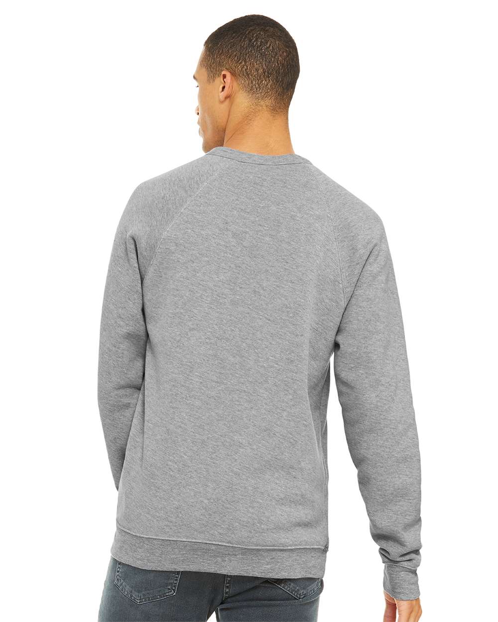 mdl Athletic Heather Color Unisex Sponge Fleece Raglan Crewneck Sweatshirt
