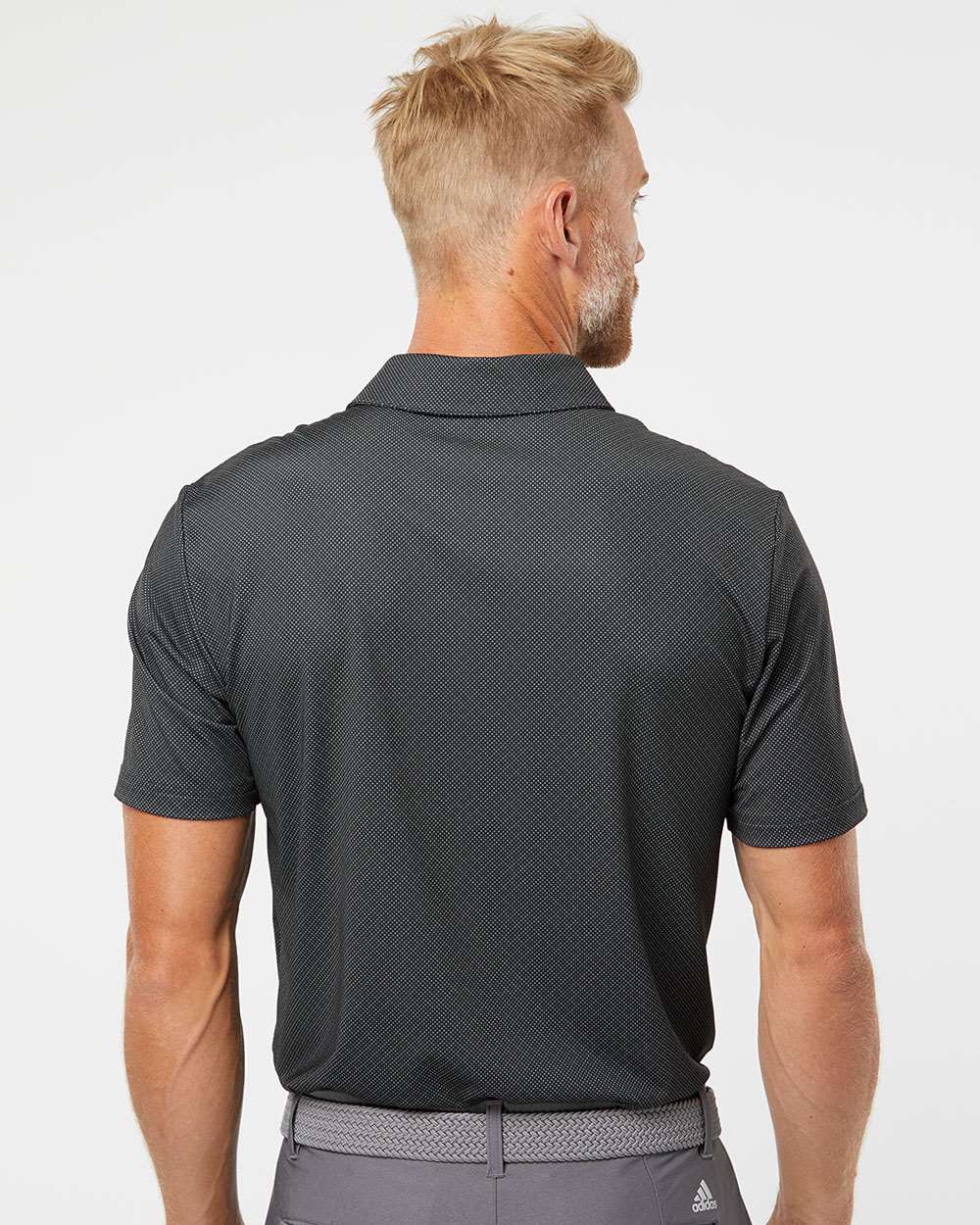 Adidas  A498 Diamond Dot Print Polo T-Shirt #colormdl_Black/ White/ Grey Three